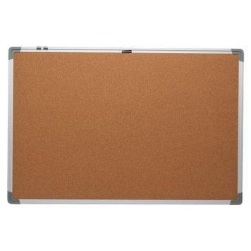 Доска пробковая 90*120см Deli 39054, алюм рама, пластик углы 2857606 фото
