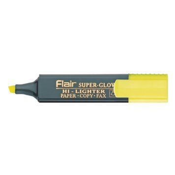 Маркер текстовий Flair 850 жовтий 1-5 мм "Superglow Hi-lighter" жовтий бліст/пак 2836011 фото