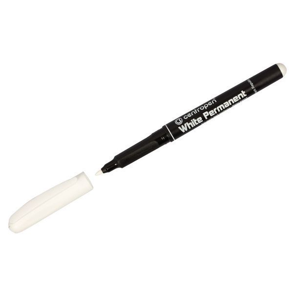 Маркер перманентний водостійкий Centropen 2686/11 білий, 1,2 мм Permanent White (для чорних табличок) 2867296 фото