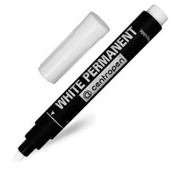 Маркер перманентний водостійкий Centropen 8586/11 білий, 2,5 мм Permanent White (для чорних табличок) 2867297 фото
