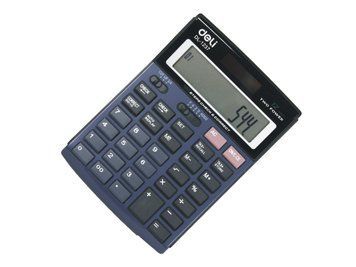 Калькулятор бухгалтерський Deli 1237E синій 12 розрядний, 152х110х30, металевий корпус, градіентний екран 2848578 фото