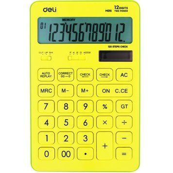 Калькулятор Deli EM01551 зелений 12 розряд, 175x108x15mm, пластик, 120шагов перевірки 2877588 фото