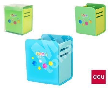 Підставка для ручок Deli EH85104 мікс Кубик Neon пластик 4 відділення 80x85x105 мм 2875917 фото